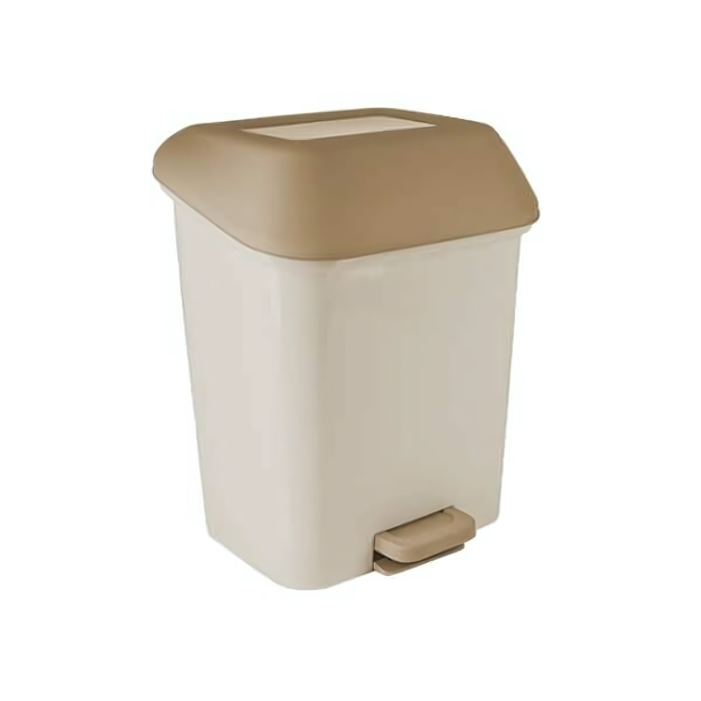 Контейнер для мусора с педалью Step 15 л кофейный