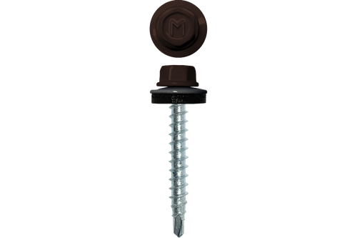 Саморез кровельный Daxmer 4,8х35 RAL 8017 (250) сверло №1