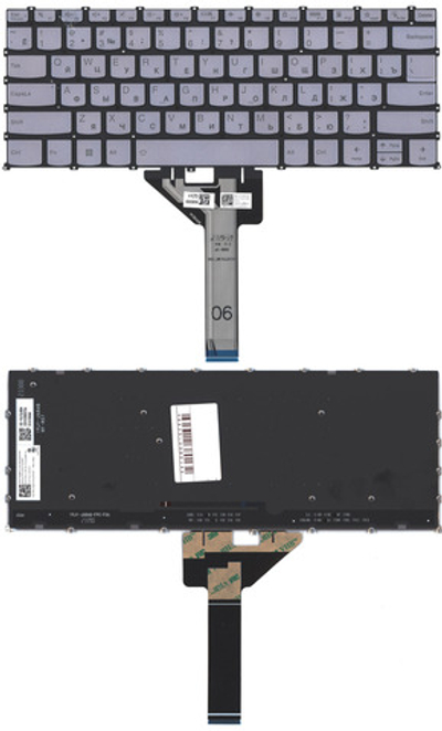 Клавиатура для ноутбука Lenovo Yoga Slim 6 14IAP8 серебристая