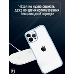 Чехол прозрачный с цветной рамкой iPhone 13 Pro 013141 сиреневый