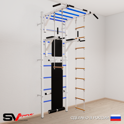 Шведская стенка Sv Sport усиленная 659 (Турник рукоход/Брусья/Скамья/Лестница/Трапеция)