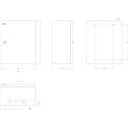 Корпус металлический ЭРА SIMPLE ЩМП-03 (360х300х175) IP31 УХЛ3 серый | Корпуса металлические с монтажной панелью