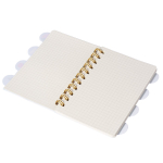 Блокнот 11,5 см * 15,5 см, Alingar, гребень, обложка пластик, вырубка, клетка, 70 л., "Зайчик с клубничкой"