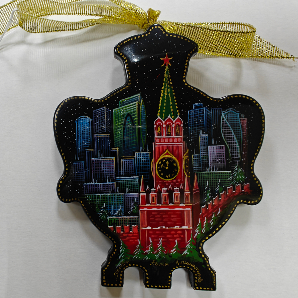 Сувенир Самовар "Москва" с росписью Палех в подарочной упаковке