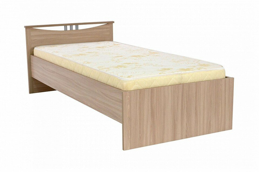 Кровать односпальная Йорк, спальное место 90х200, лдсп, дуб сонома