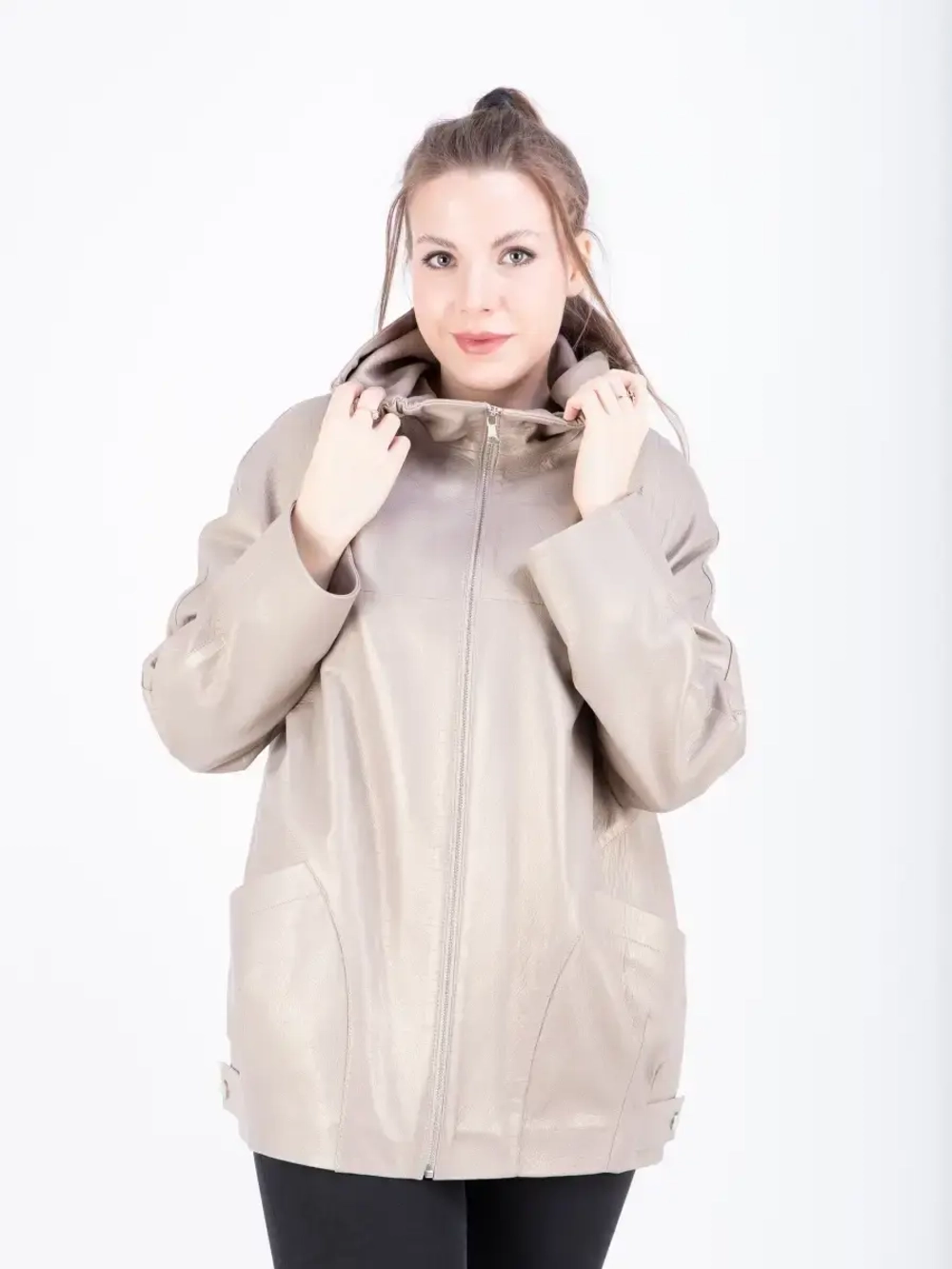 Куртка женская кожаная большие размеры