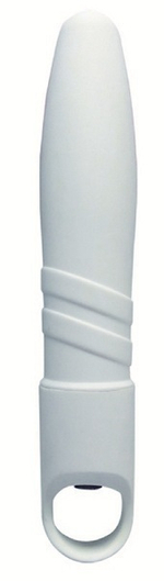 Белый мощный водонепроницаемый вибратор с 5 режимами вибрации