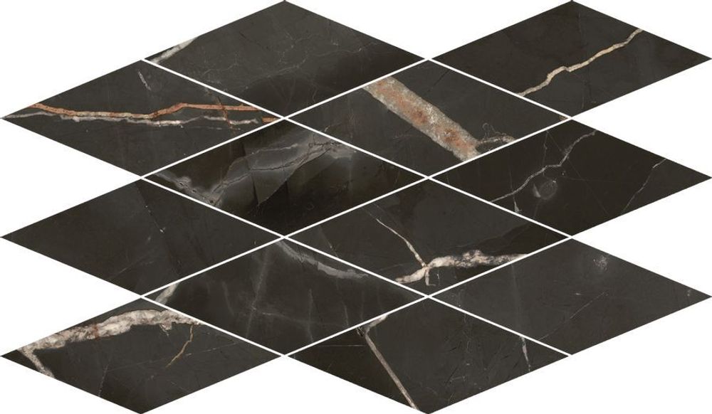 Мозаика Stellaris Absolut Black Mosaico Diamond 28x48