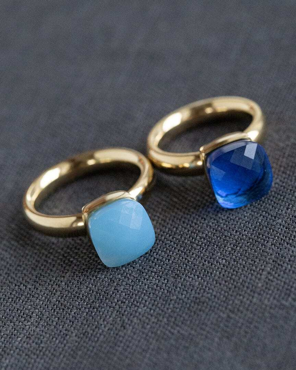 Кольцо Qudo Firenze light sapphire 16.0 мм 611015/15.9 BL/RG