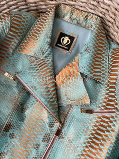 Куртка из кожи питона мульти JT-117