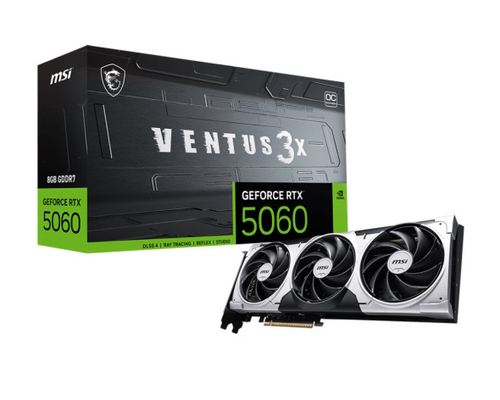 Видеокарта MSI GeForce RTX 5060 VENTUS 3X OC (RTX 5060 8G VENTUS 3X OC)