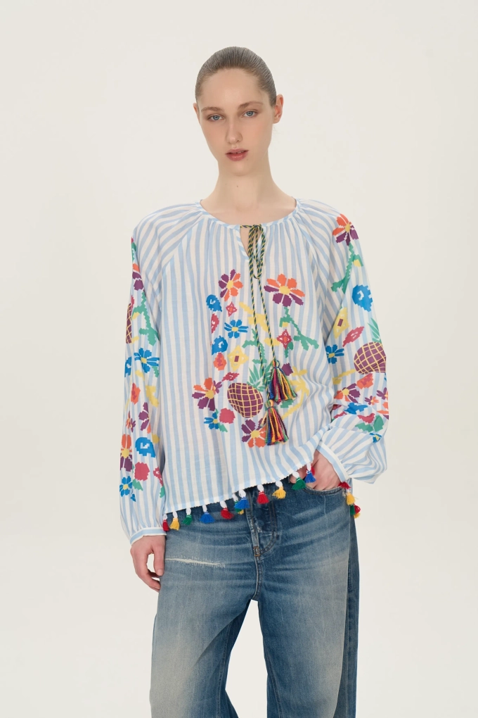 Блуза, голубой