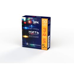 Светодиодная новогодняя гирлянда ЭРА ENIN -5NM нить 5 м мультиколор | Гирлянды