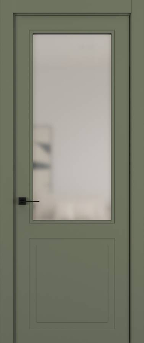 Дверь 02V GEOMETRY Матовый Оливковый