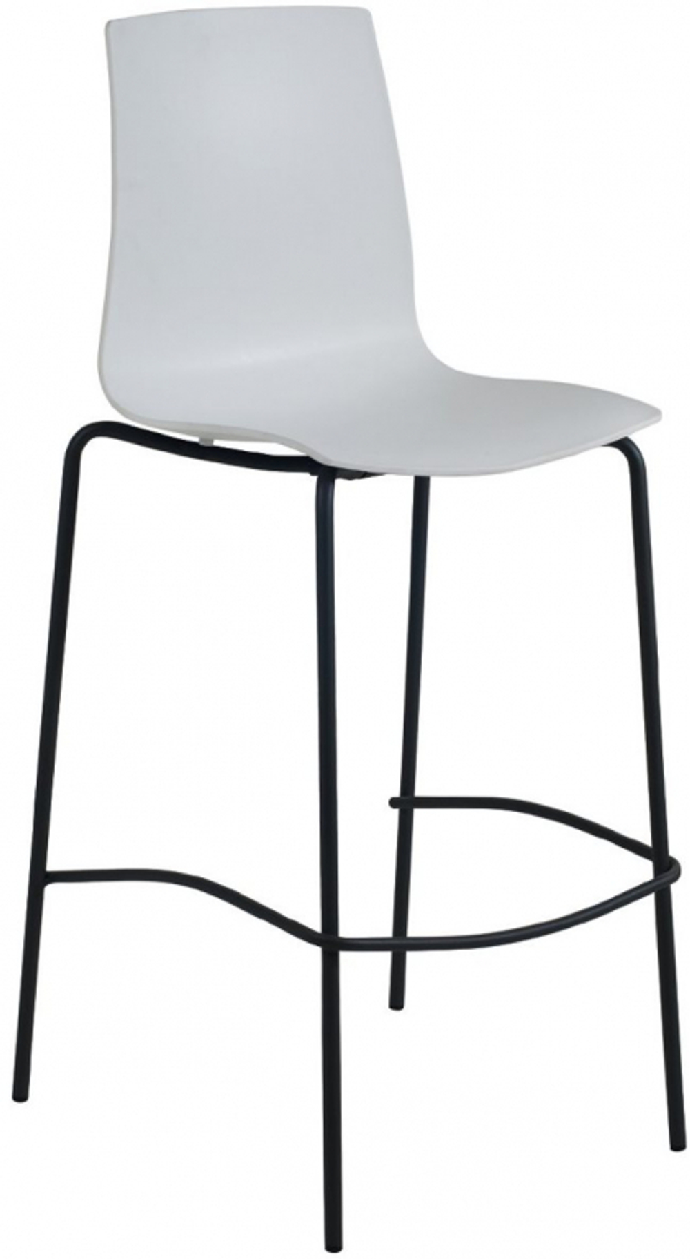 Стул пластиковый барный Papatya X-Treme BSL Pro, черный, белый