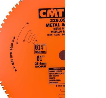 Диск пильный по металлу (355x25.4x2.2/1.8 мм; Z90; 8FWF) CMT 226.090.14