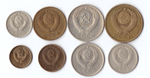 Набор монет 8 шт. 1,2,3,5,10,15,20,50 копеек 1978 г. Коллекционный XF