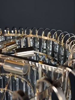 Люстра подвесная Lanbos, 11 ламп Е14, до 440 Вт, до 30 кв м, золото