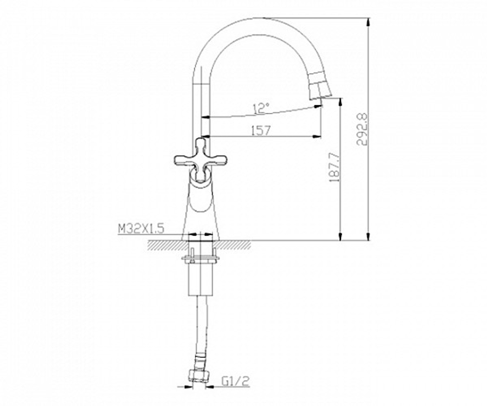 LM5706C Дуэтто Смеситель для умывальника с поворотным изливом, хром (к/к 12)