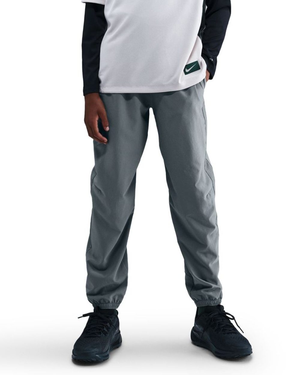 Детские теннисные брюки Nike Boys Dri-FIT Multi Big - smoke grey/reflective silver