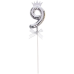 Топпер Цифра Королевский вечер «9» 22 см, микс