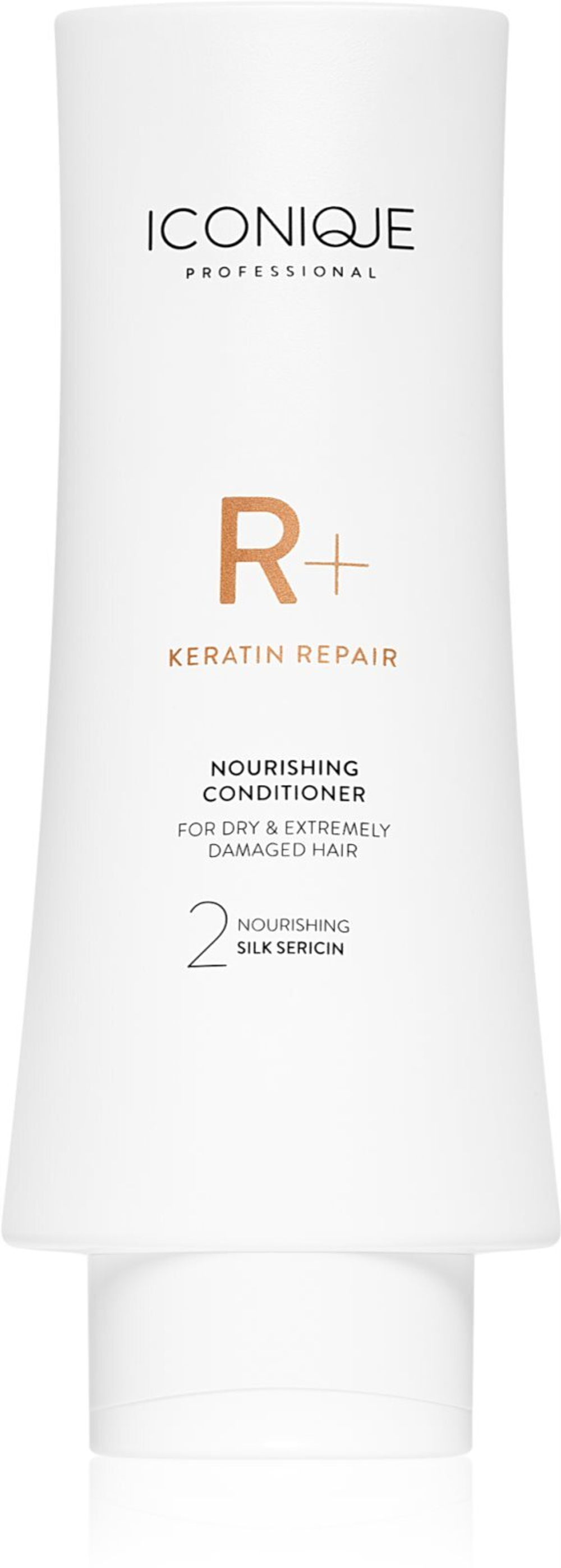 ICONIQUE Professional R+ Keratin repair Nourishing conditioner - регенерирующий кондиционер с кератином для сухих и поврежденных волос /   200  ml  / GTIN 8059300536247