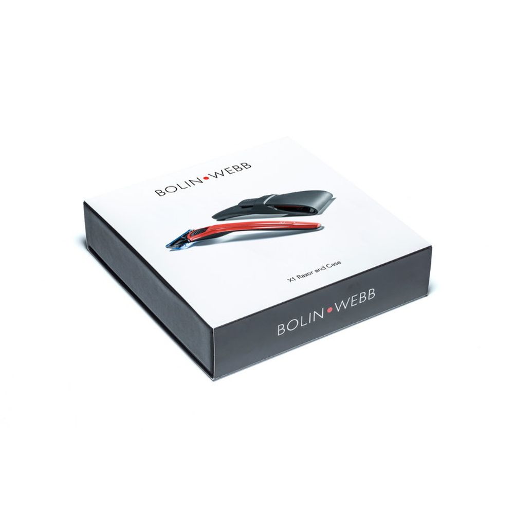 Подарочный набор Bolin Webb X1, бритва X1 красная, дорожный чехол (BW GIFTBOX CASE X1 RED)