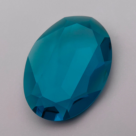 Овал К9, Blue Zircon Unfoiled