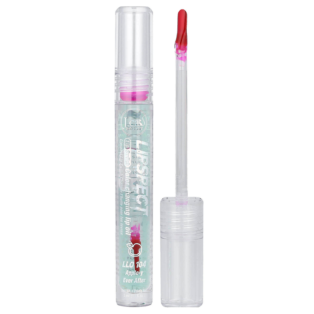 J.Cat Beauty, Lipspect, масло для губ, меняющее цвет, LLO 104 Apple-y Ever After, 3 мл (0,1 жидк. унции)