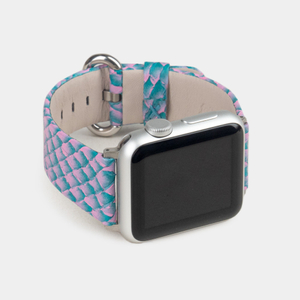 Ремешок для Apple Watch 40/41/42 mm из кожи лосося, цвета розовый градиент