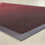 Коврик придверный КОЛЬЧУГА 45х75см. black+red