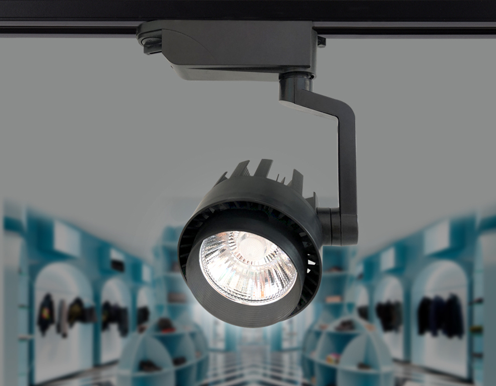 Трековый однофазный светодиодный светильник GL6107 BK черный LED 10W 4200K 24°