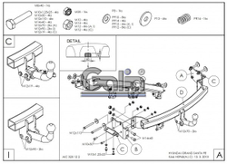 Фаркоп оцинкованный Galia H094C для Hyundai Grand Santa Fe 2013(паспорт и сертификат в комплекте)(без электрики)