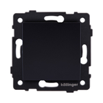 Выключатель 1-клавишный 10А/250В, черный Kollinger REA-S-001BK для Aspekt, Eleganz, Reflex