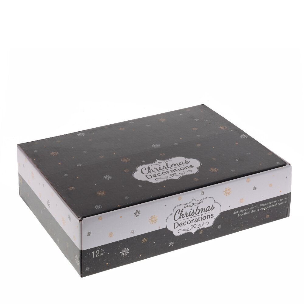 GAEM Набор из 12шт Украшение новогоднее "Шар", D 8 см, L35 W27 H8,5 см