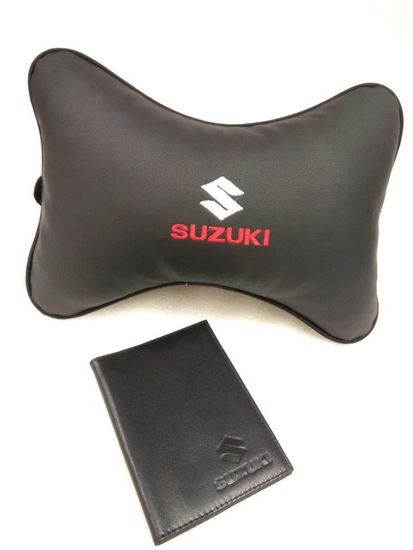 Подарочный набор автомобилисту "На каждый день" (подушка "косточка" + обложка для автодокументов)