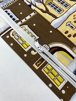 Пододеяльник перкаль Сказка "Зимняя сказка" 2-спальный на молнии 175x215 см