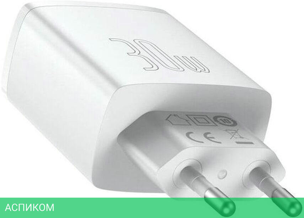 Сетевое зарядное устройство Baseus Compact White (CCXJ-E02)