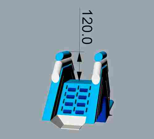 Надувная лестница для бассейна из ПВХ с бассейном, синий, 6,7*1,8*3 м