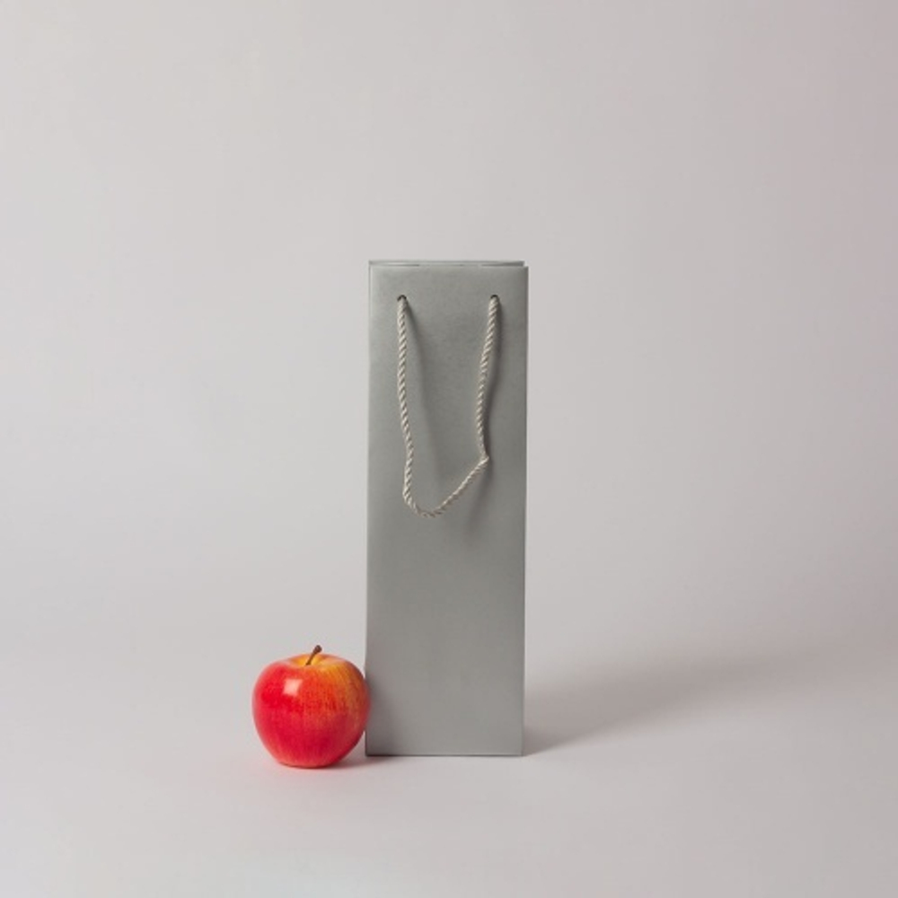 Пакет 11x34x9, серебро,витой шнур, картон VIP