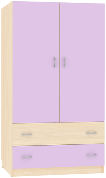 Шкаф 2-х створчатый КарИВи Кадет  Дуб Молочный Ирис