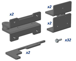 Комплект стальных петель для профиля WALLBOX (цена за комплект)