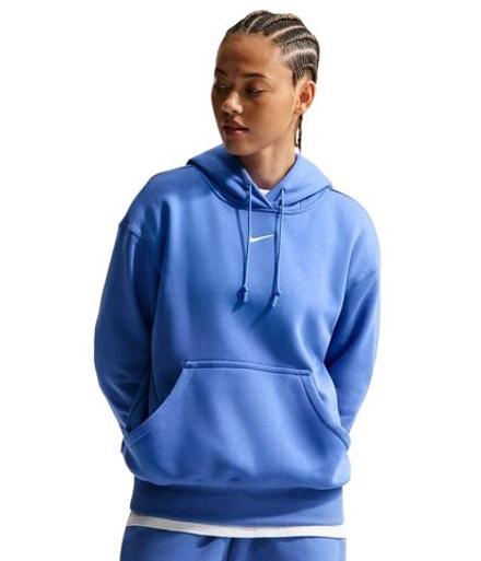 Женская теннисная куртка Nike Sportwear Phoenix Fleece - light medium blue/sail