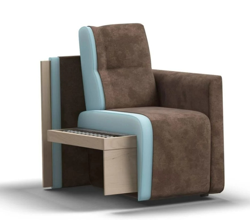 БОСС не раскладное кресло-пуф Алькантара шоколад (последний экземпляр)