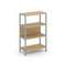 Shelf System Односекционный стеллаж трехярусный SN.STM-311 Тиквуд Светлый/Металл Серый 810*400*1246
