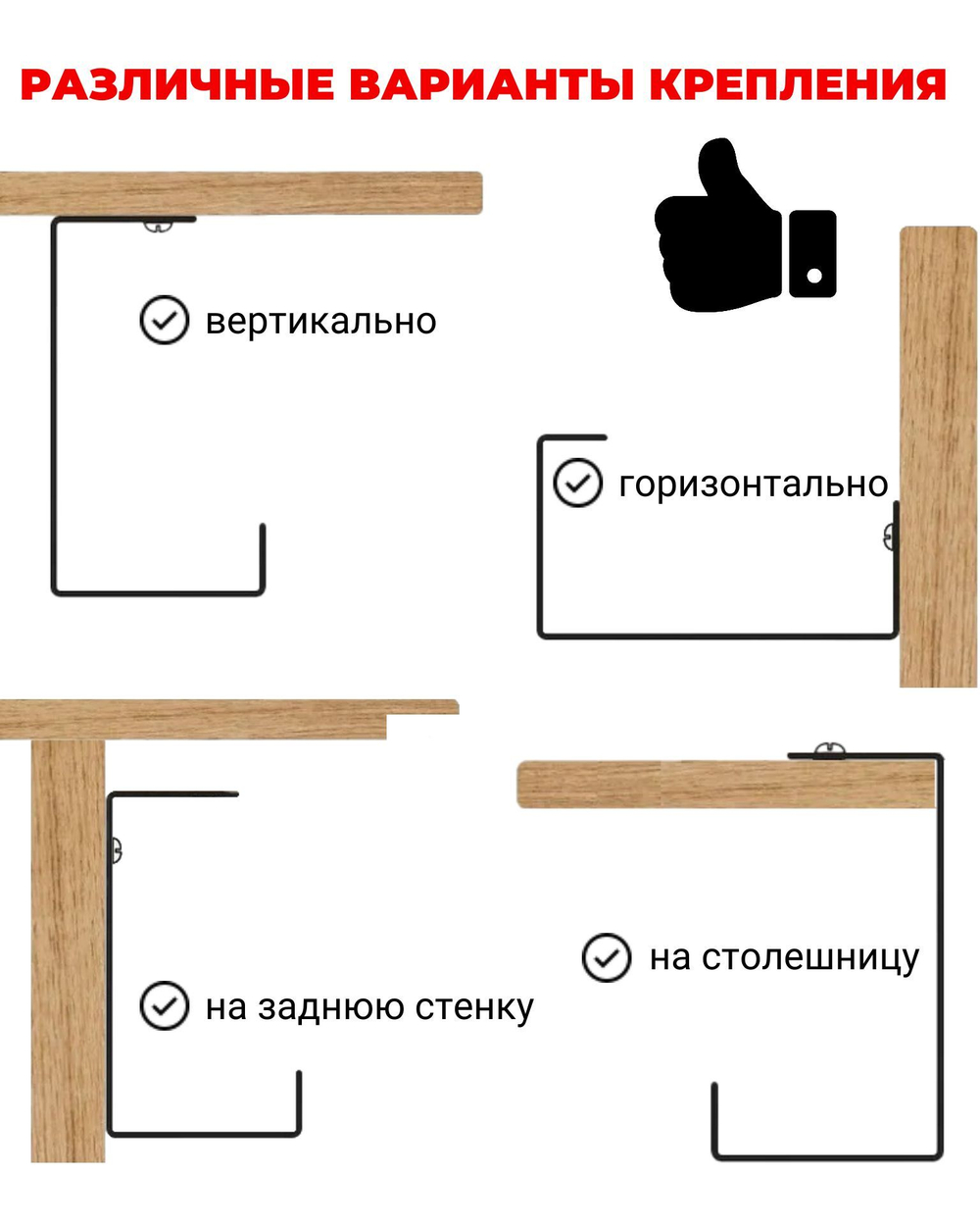 Органайзер для проводов MetaDec Org Simple, держатель для проводов под стол, белый