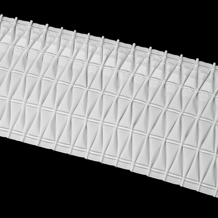Шторная лента Oz-Is арт. 4140 Р, коэф сборки 1:2,5, цвет белый (ширина 200 mm)