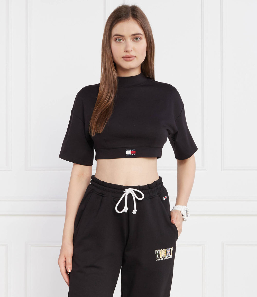 Футболка TJW SP CRP XS BADGE MOCK NECK Tommy Jeans - черный(DW0DW16111)