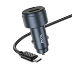 Автомобильное зарядное устройство для Type-C Hoco Z57B PD45W+QC3.0 (metal grey)