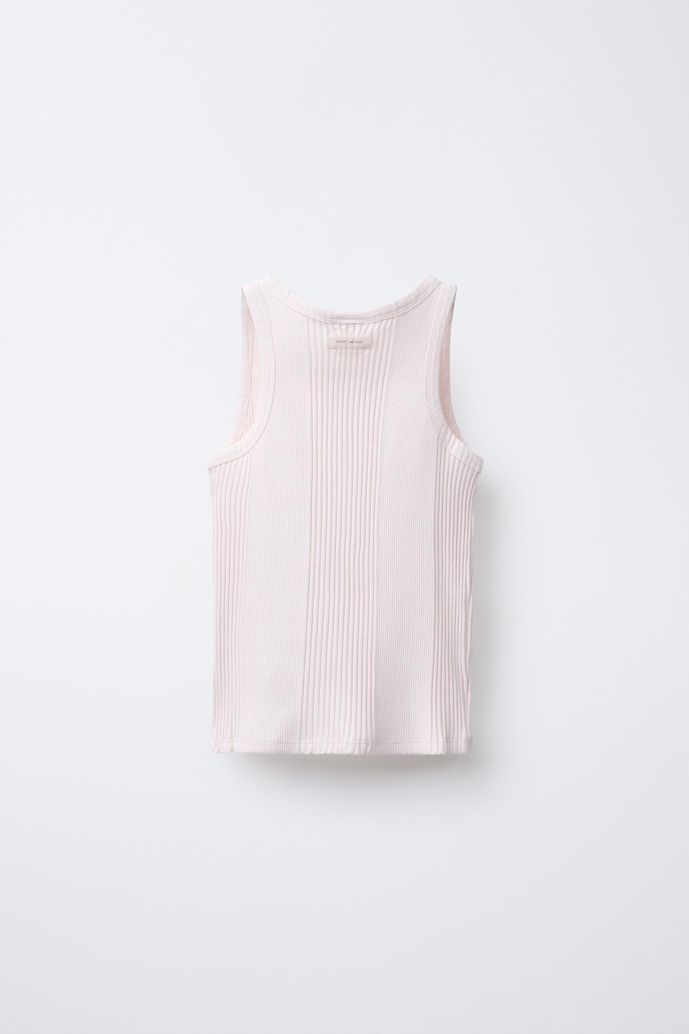 ZARA ТОП В РУБЧИК С НАШИВКОЙ, РОЗОВЫЙ/БЕЛЫЙ